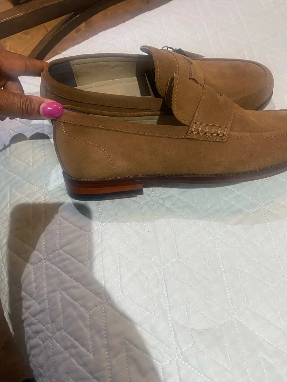 Banana Republic Tan Suede Penny Loafers